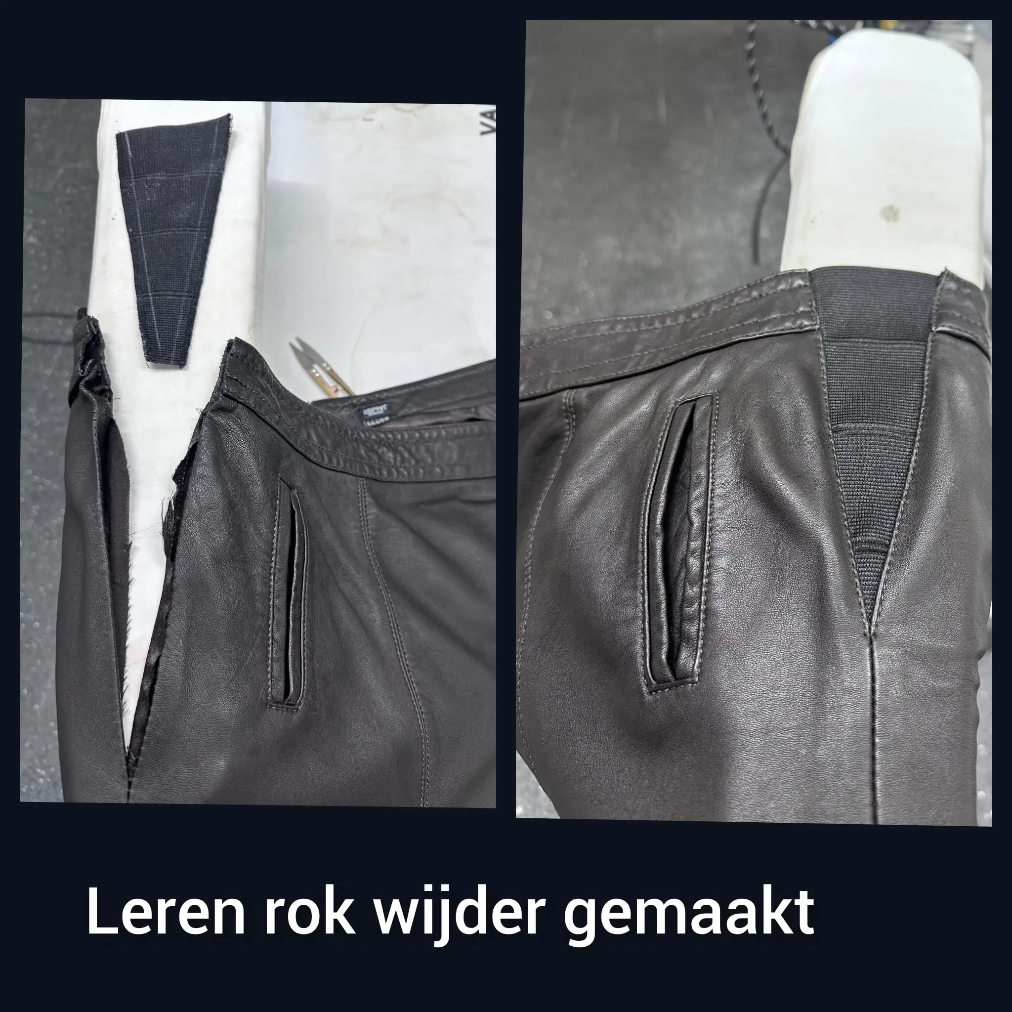 leren rok wijder